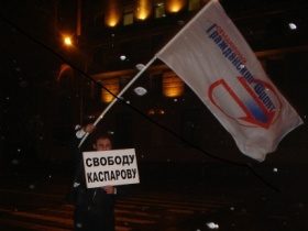 Пикет против ареста лидера ОГФ Гарри Каспарова. Фото Ларисы Верчиновой/Собкор®ru.