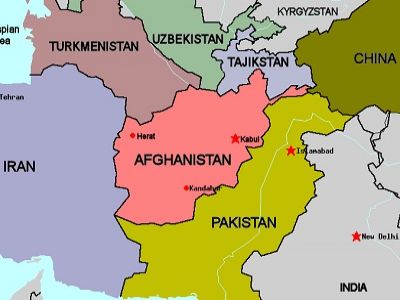 Афганистан и соседи, карта. Источник - http://www.monitor.upeace.org/