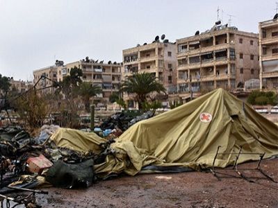 Госпиталь в Алеппо, обстрелянный якобы сирийской оппозицией 5.12.16. Фото: kubnews.ru