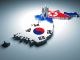 Корейский полуостров, флаги КНДР и Республики Корея. Источник - makemoney.money
