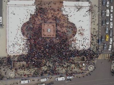 Забастовка избирателей. Фото: drone.nest