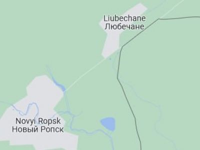 Село Любечане и граница РФ и Украины в Брянской области. Карта: t.me